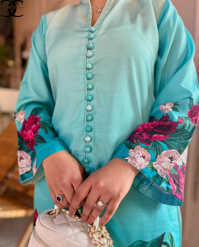Digital Front &amp; Back Floral Print Co Ord