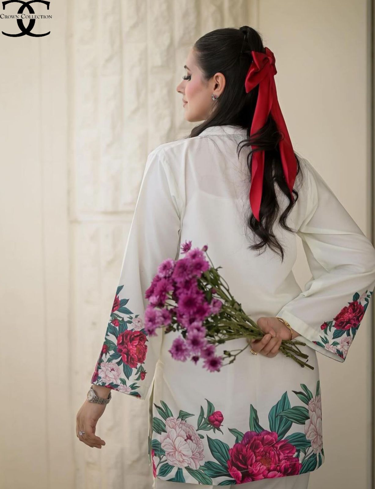 Digital Front &amp; Back Floral Print Co Ord